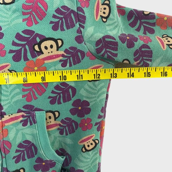 Paul Frank Hoodie Toddlers 4 Turquoise Blue All Over Print Full-Zip Sweatshirt - Picture 15 of 16